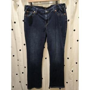 True Religion Billie mid rise‎ straight jeans dark wash size 36